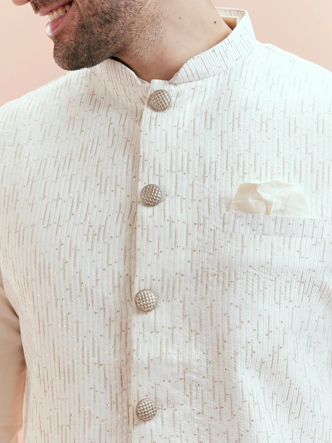 Kisah Men's Off-White Short Jacket
