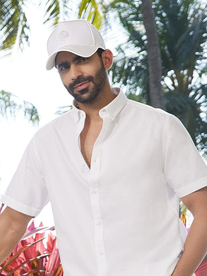 White Sporty Adjustable Cap