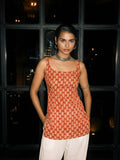 Kum-Kum Deep Back  Short Kurti