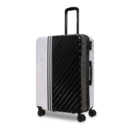 Nasher Miles Vegas Hard-Sided Polycarbonate Check-in Luggage Black&White 28 inch |75 Trolley Bag