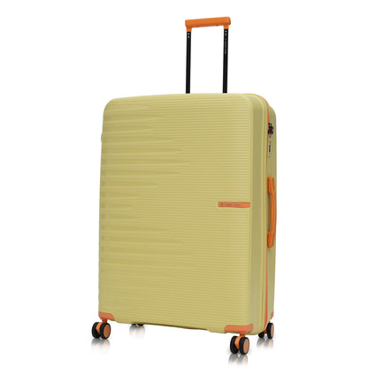 Nasher Miles Havelock TSA Lock and Anti-Theft Hard-Sided Polypropylene Check-in Luggage Cream 28 inch |75 Trolley Bag | Suitcase