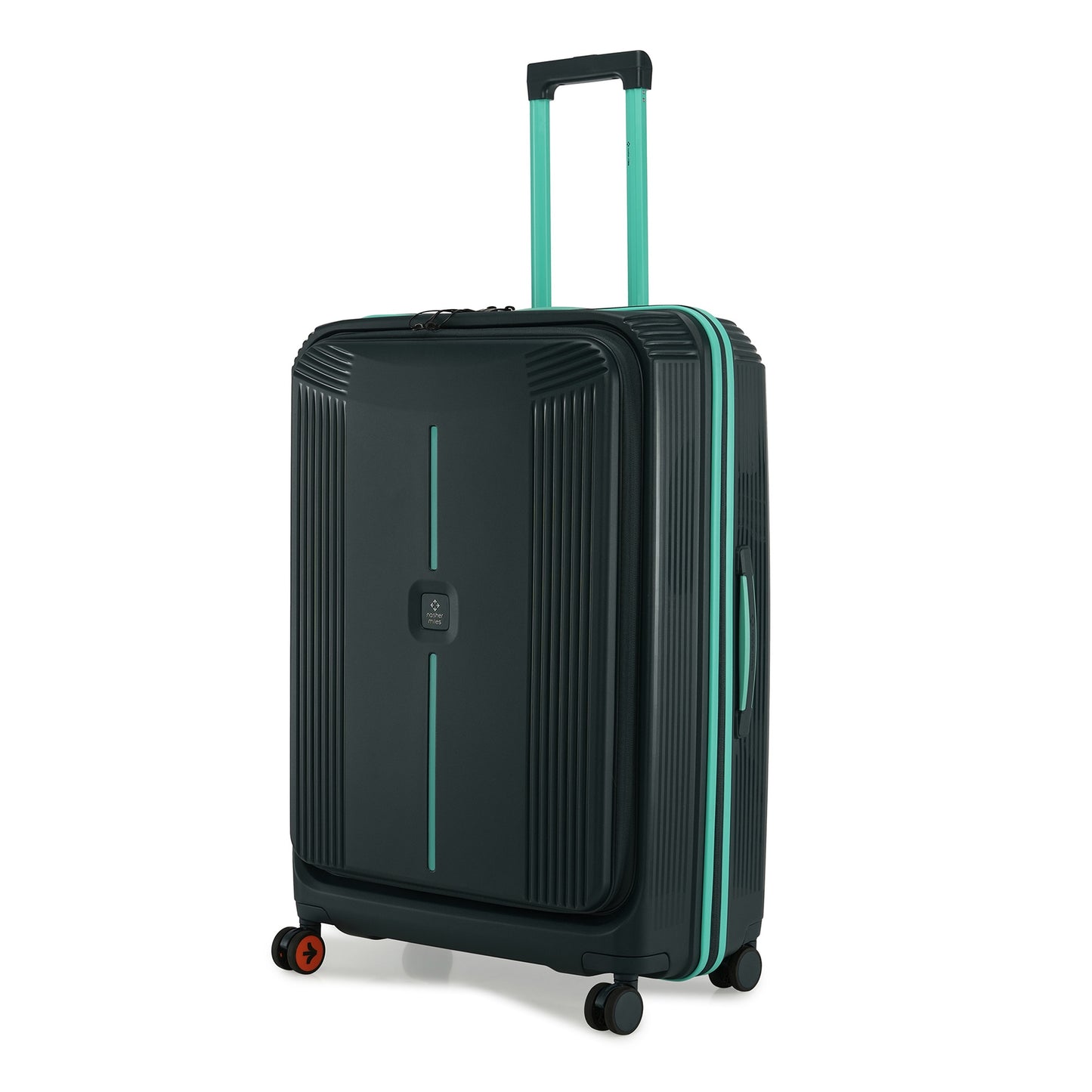 Nasher Miles Alexandria Hard-Sided Polypropylene TSA Lock Check-in Luggage 28 inch | 75cm | 8 Wheels Large Trolley Bag for Travel | Suitcase (Grey Teal)