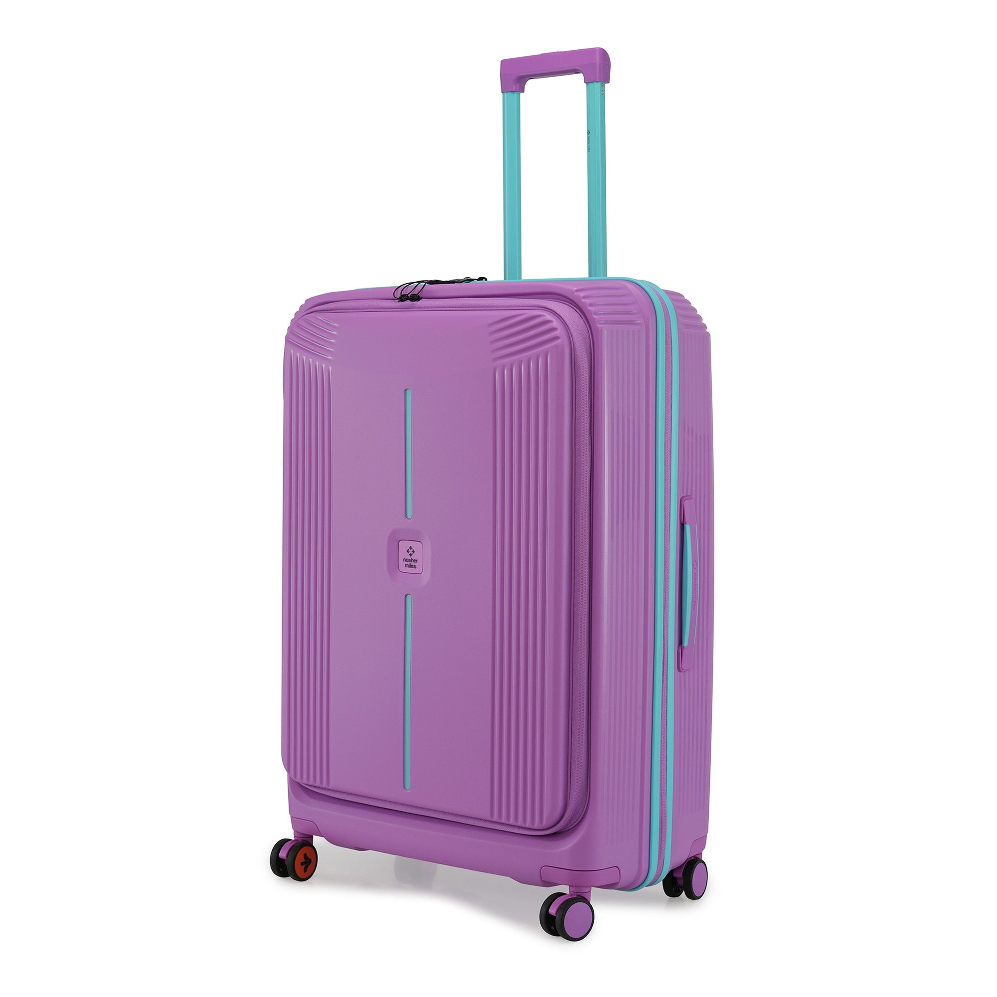 Nasher Miles Alexandria Hard-Sided Polypropylene TSA Lock Check-in Luggage 28 inch | 75cm | 8 Wheels Large Trolley Bag for Travel | Suitcase (Purple Blue) | Nasher Miles at Broadway