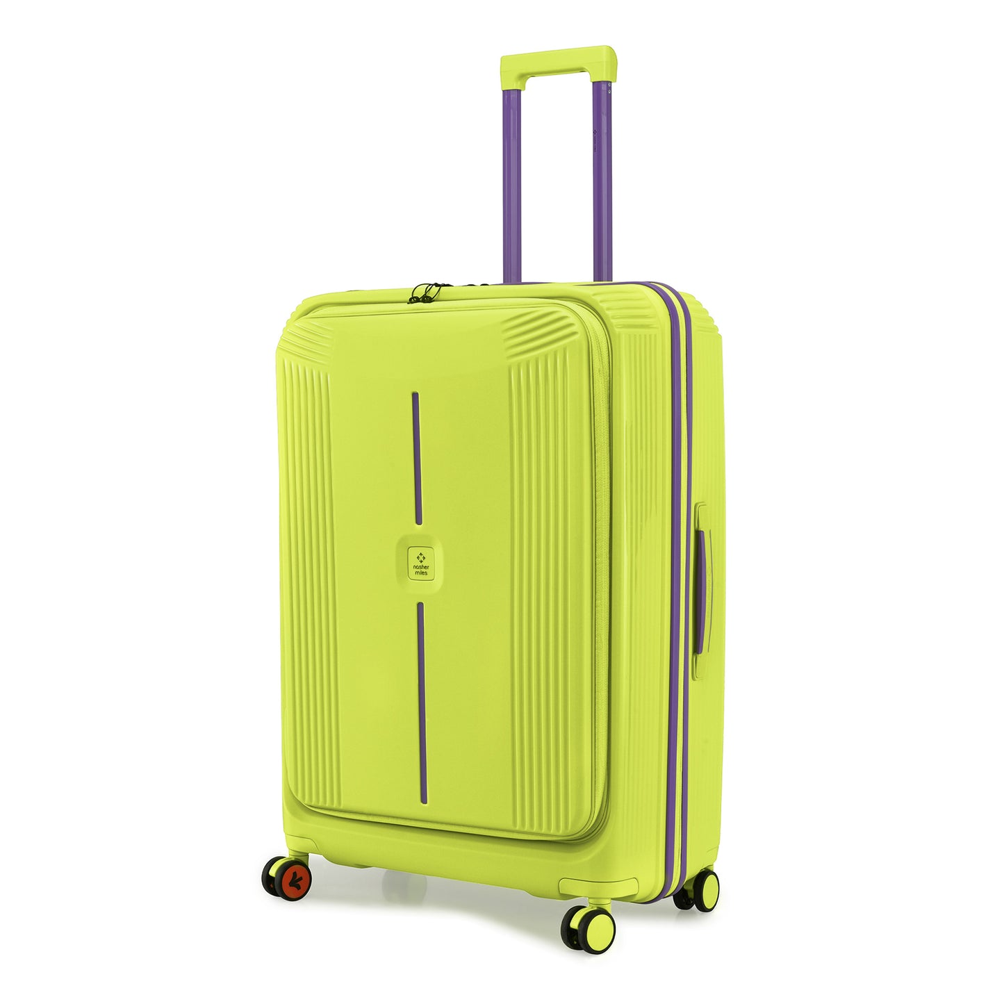 Nasher Miles Alexandria Hard-Sided Polypropylene TSA Lock Check-in Luggage 28 inch | 75cm | 8 Wheels Large Trolley Bag for Travel | Suitcase (Green Purple)