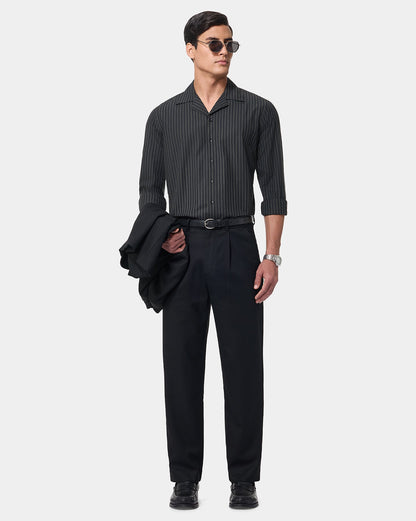 The Saint-Tropez Cuban Carbon Stripe Shirt