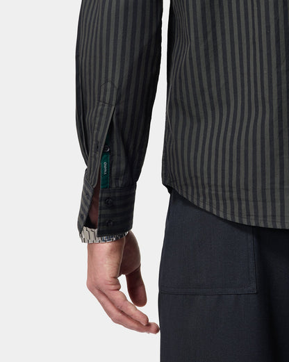 The Saint-Tropez Cuban Carbon Stripe Shirt