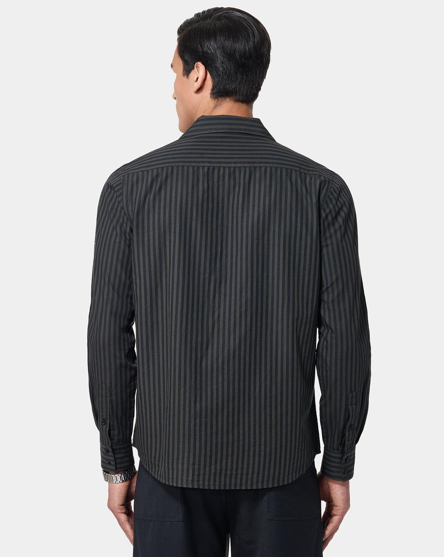The Saint-Tropez Cuban Carbon Stripe Shirt