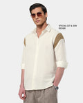 The Cut & Sew Runway Shirt Eggshell White