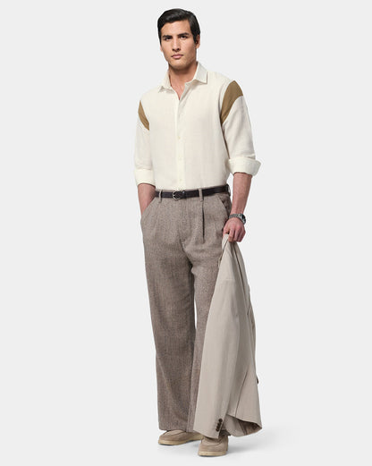 The Cut & Sew Runway Shirt Eggshell White