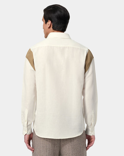 The Cut & Sew Runway Shirt Eggshell White