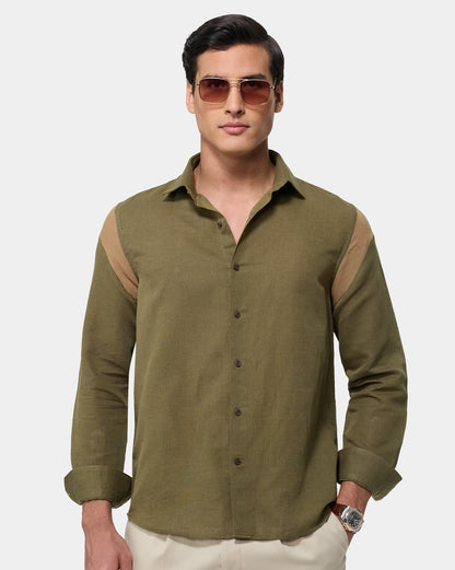 The Cut & Sew Runway Shirt Olive
