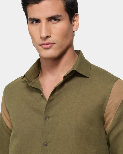 The Cut & Sew Runway Shirt Olive