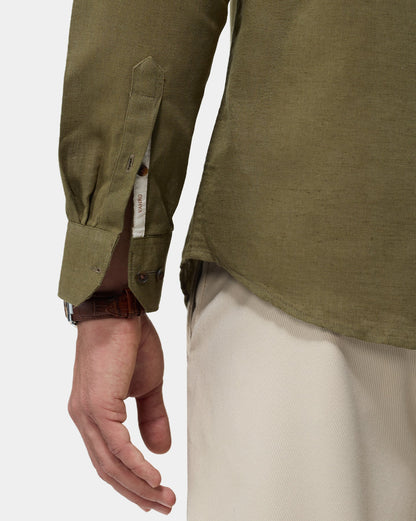 The Cut & Sew Runway Shirt Olive