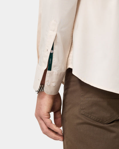 The Drape Runway Shirt Candle Beige