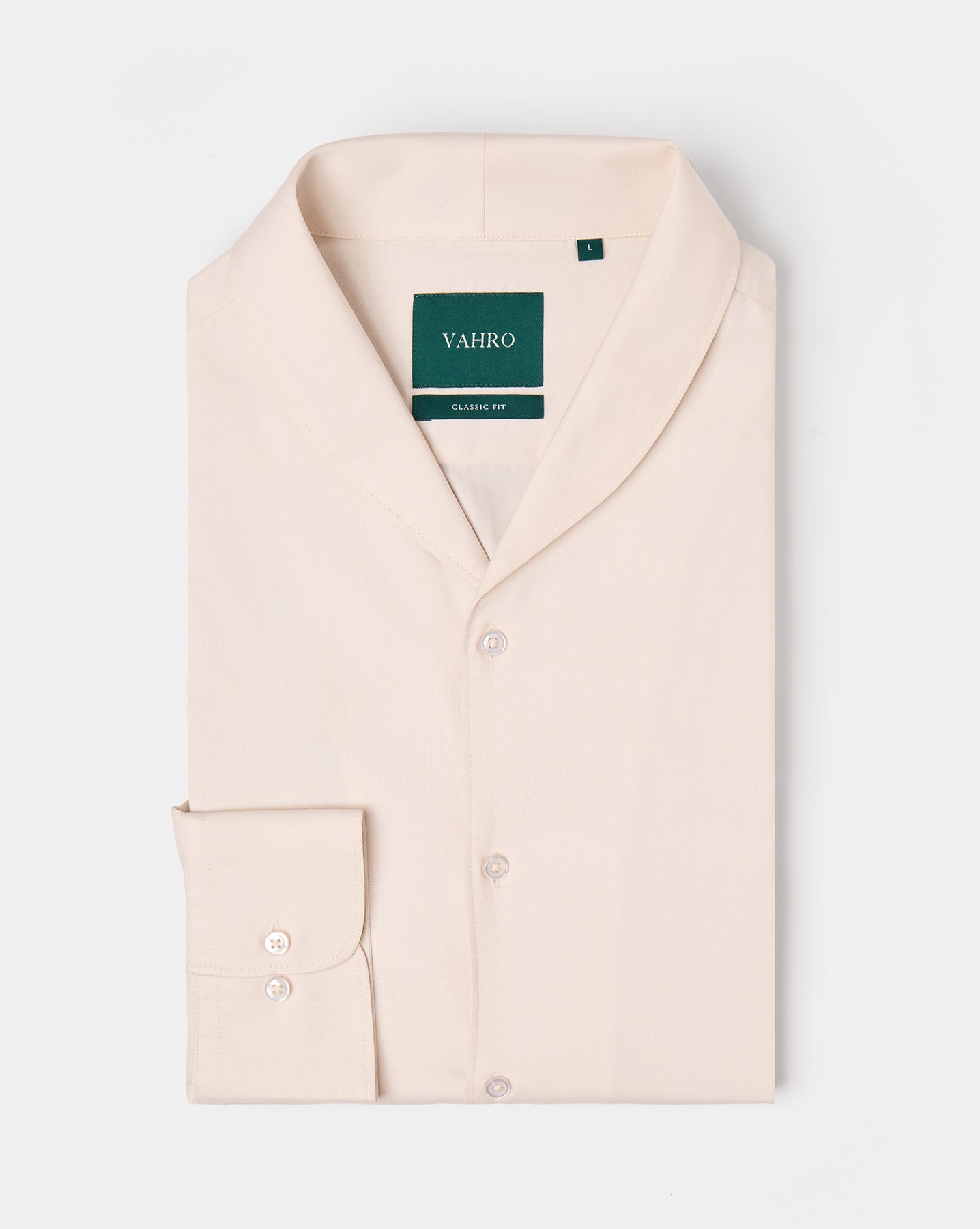 The Drape Runway Shirt Candle Beige