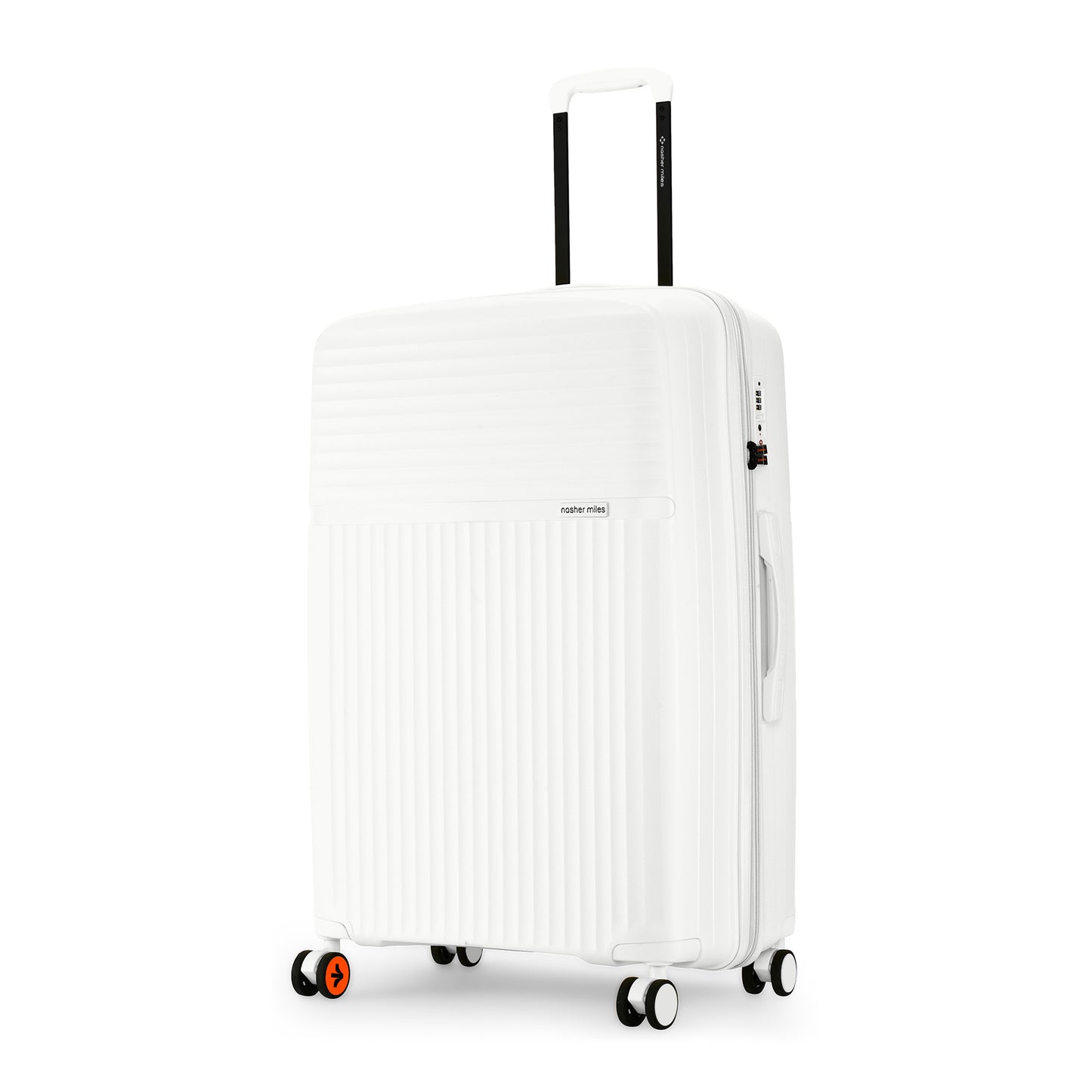 Nasher Miles Krabi Expander Hard-Sided Polypropylene Check-in Luggage White 28 inch |75 Trolley Bag
