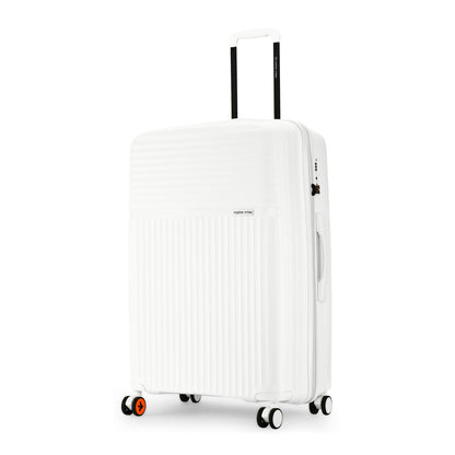 Nasher Miles Krabi Expander Hard-Sided Polypropylene Check-in Luggage White 28 inch |75 Trolley Bag