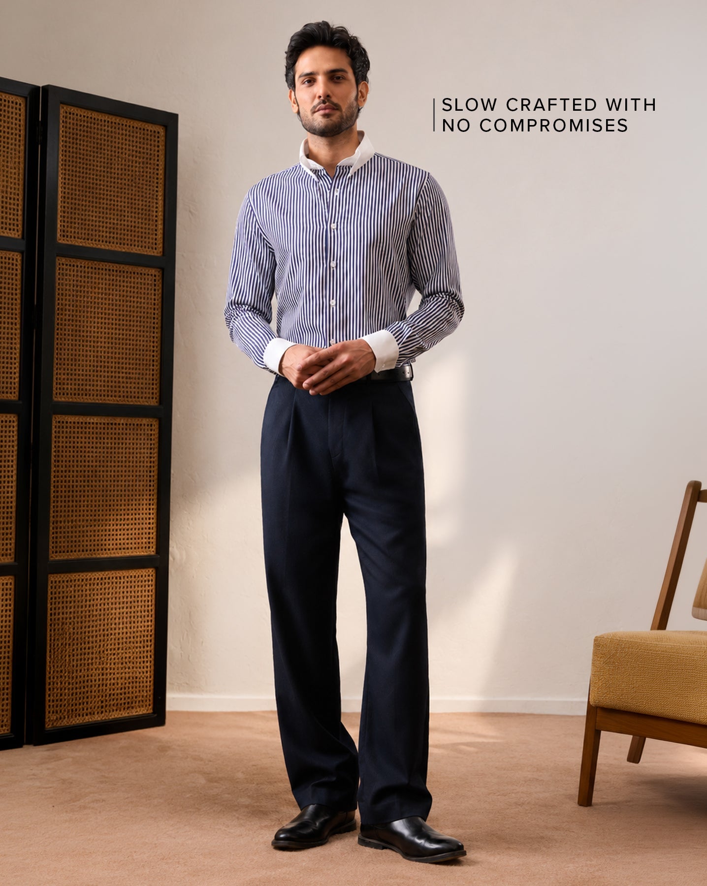 The Crownline Banker Collar Dress Shirt Windsor Blue