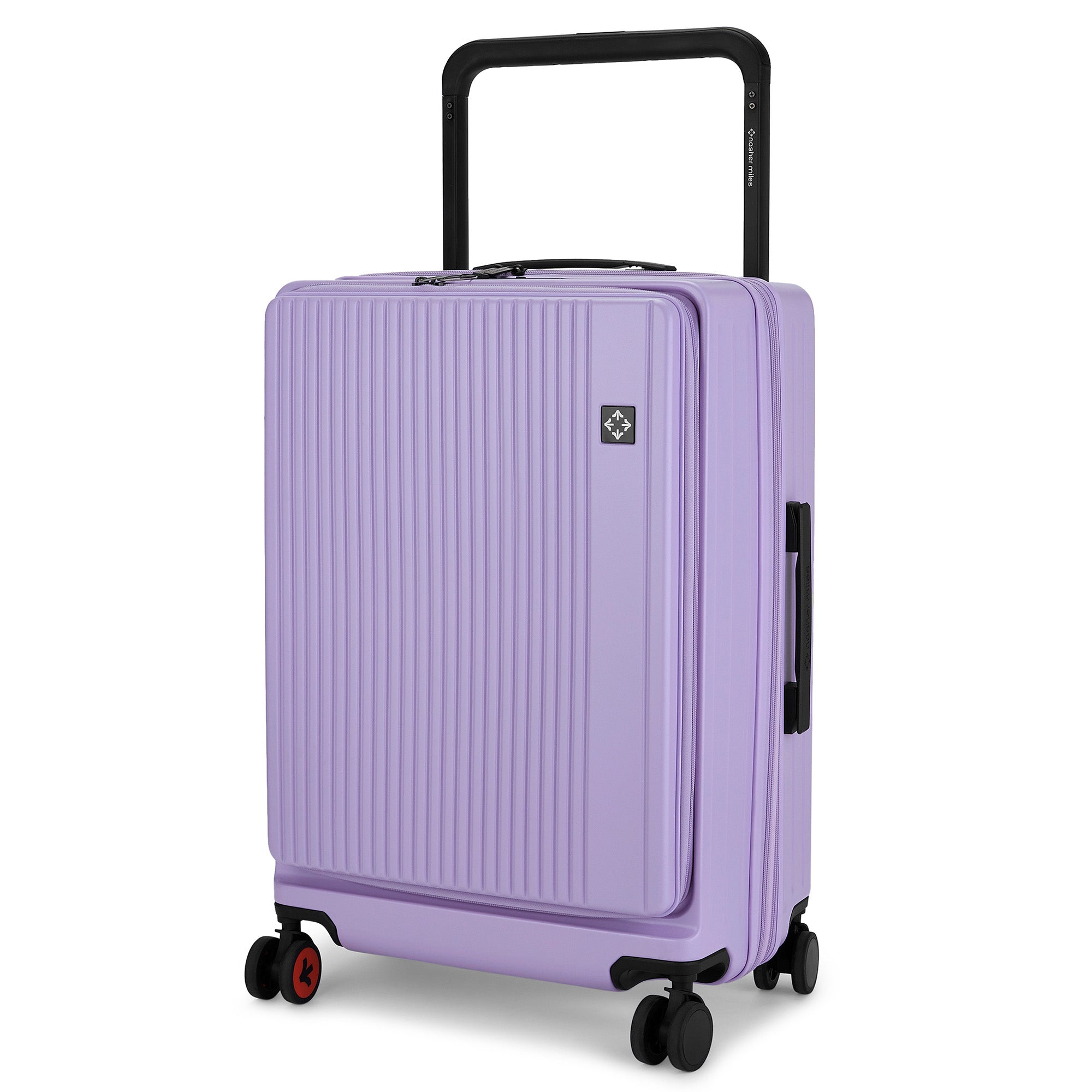 Nasher Miles Silicon Valley Expander Hard-Sided Polycarbonate Wide Telescopic Handle Front Opening Check-In Luggage Purple 24 inch |65 Trolley Bag | Nasher Miles at Broadway