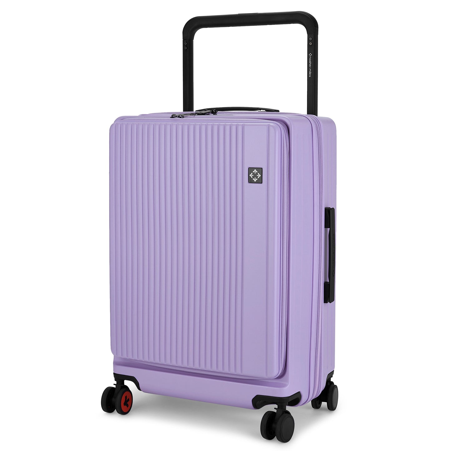 Nasher Miles Silicon Valley Expander Hard-Sided Polycarbonate Wide Telescopic Handle Front Opening Check-In Luggage Purple 24 inch |65 Trolley Bag