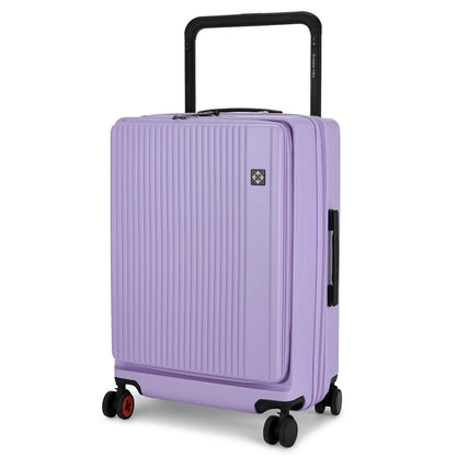 Nasher Miles Silicon Valley Expander Hard-Sided Polycarbonate Wide Telescopic Handle Front Opening Check-In Luggage Purple 24 inch |65 Trolley Bag