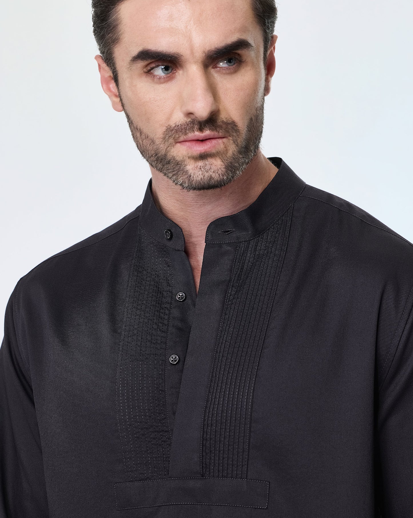 The Half Pintuck Placket Runway Shirt Berry