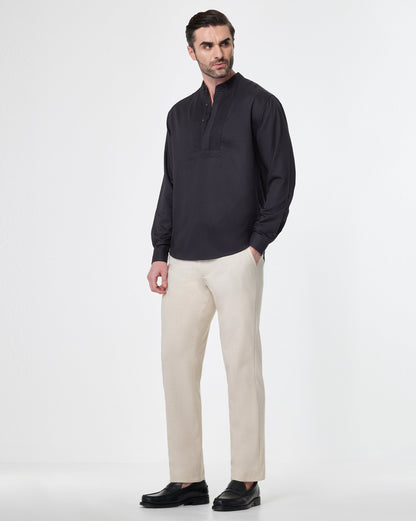 The Half Pintuck Placket Runway Shirt Berry