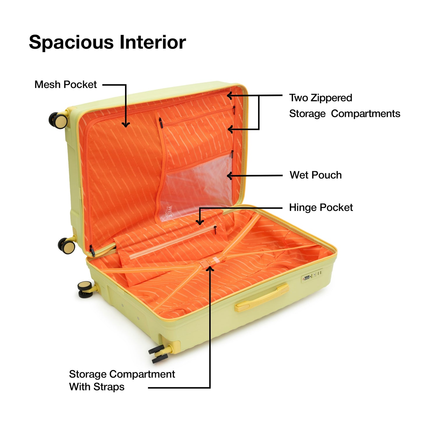 Nasher Miles Havelock TSA Lock and Anti-Theft Hard-Sided Polypropylene Check-in Luggage Green 28 inch |75 Trolley Bag | Suitcase