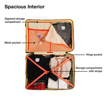 Nasher Miles Alexandria Hard-Sided Polypropylene TSA Lock Check-in Luggage 28 inch | 75cm | 8 Wheels Large Trolley Bag for Travel | Suitcase (Green Yellow)