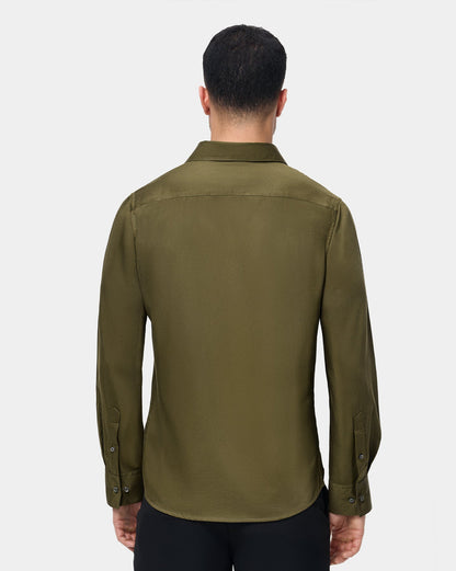 The Signature V Cut Runway Shirt Burnt Olive