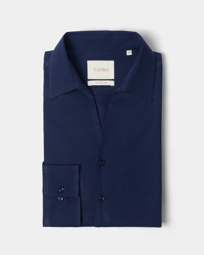 The Signature V Cut Runway Shirt Navy