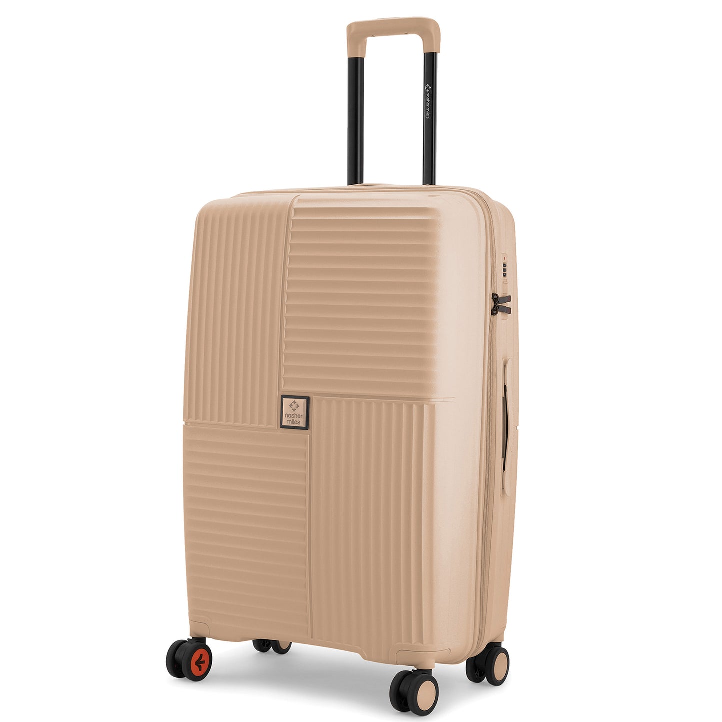 Nasher Miles Singapore Hard-Sided Polypropylene Check-in Luggage Champagne 24 inch |65 Trolley Bag