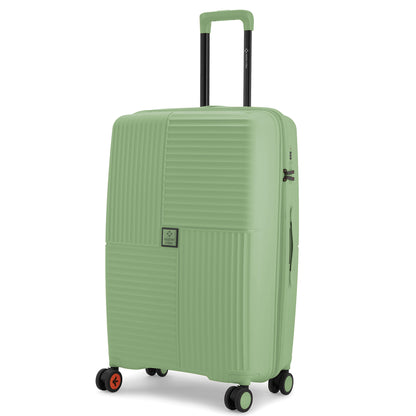Nasher Miles Singapore Hard-Sided Polypropylene Check-in Luggage Avacado Green 24 inch |65 Trolley Bag