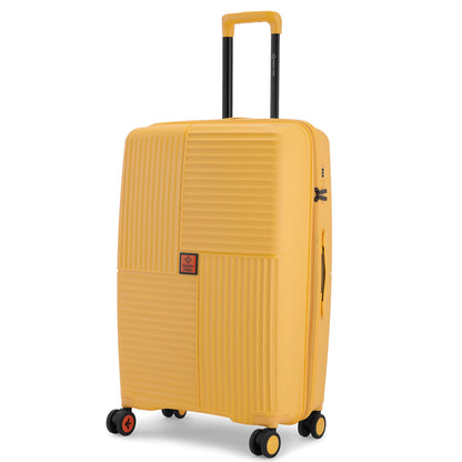 Nasher Miles Singapore Hard-Sided Polypropylene Check-in Luggage Yellow 28 inch |75 Trolley Bag