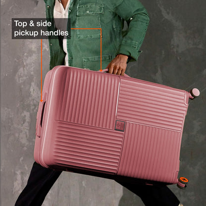 Nasher Miles Singapore Hard-Sided Polypropylene Check-in Luggage Rose Gold 28 inch |75 Trolley Bag