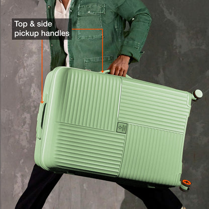 Nasher Miles Singapore Hard-Sided Polypropylene Check-in Luggage Avacado Green 28 inch |75 Trolley Bag