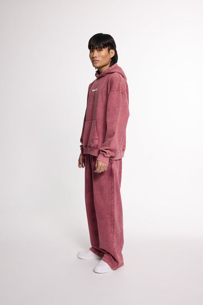 Burgundy washed Hoodie