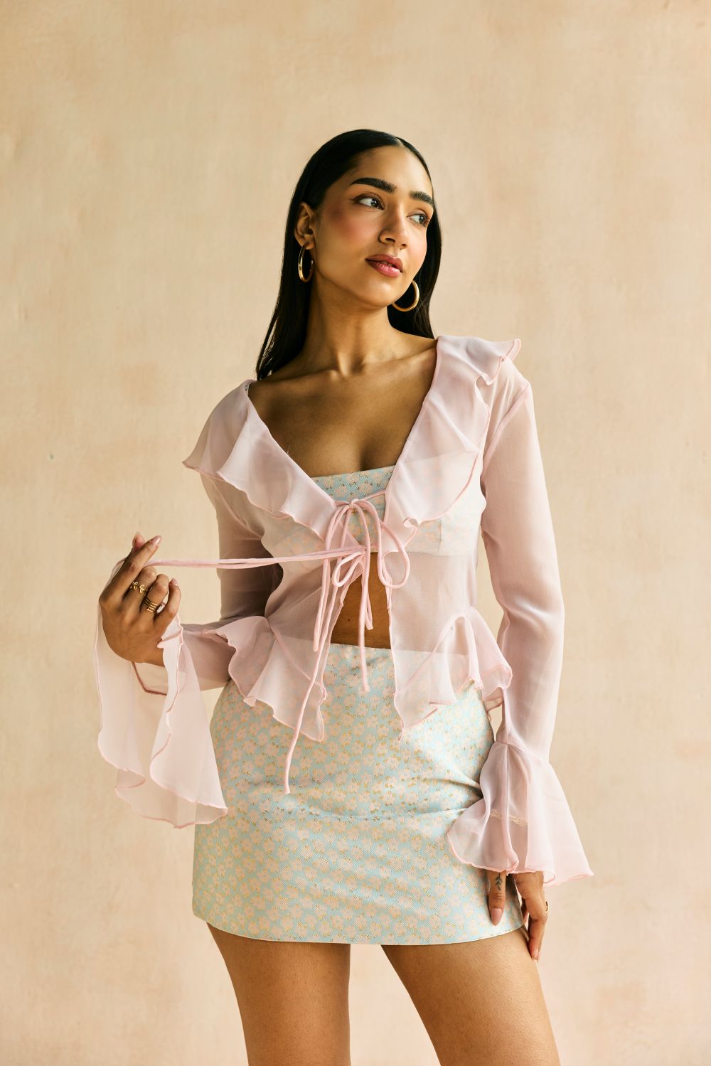 Aira Jacquard Bralette and Shrug