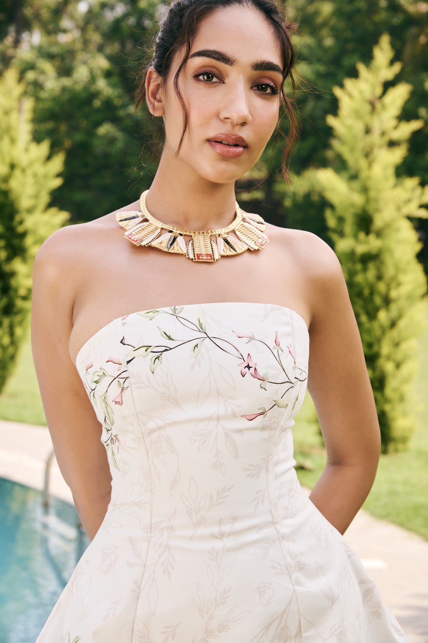 Yva Structured White Tube Dress