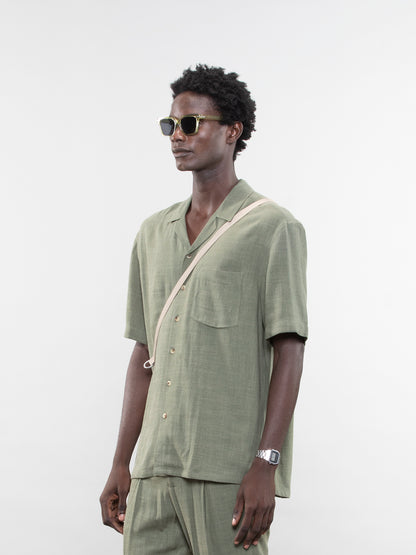 Short-sleeve linen shirt