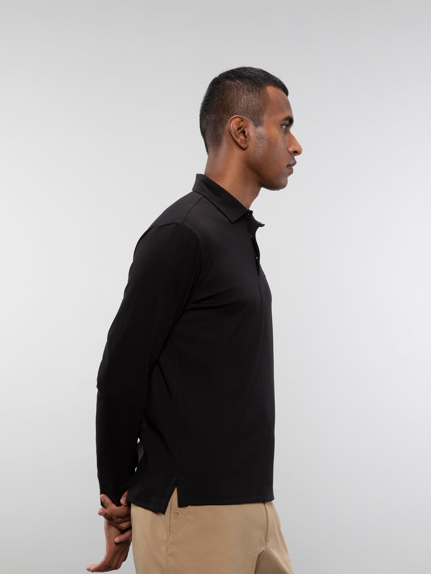 Full-sleeve lifestyle polo