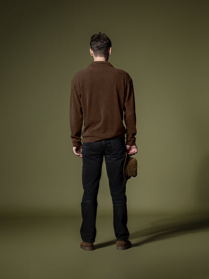 Ribbed quarter-zip sweatshirt