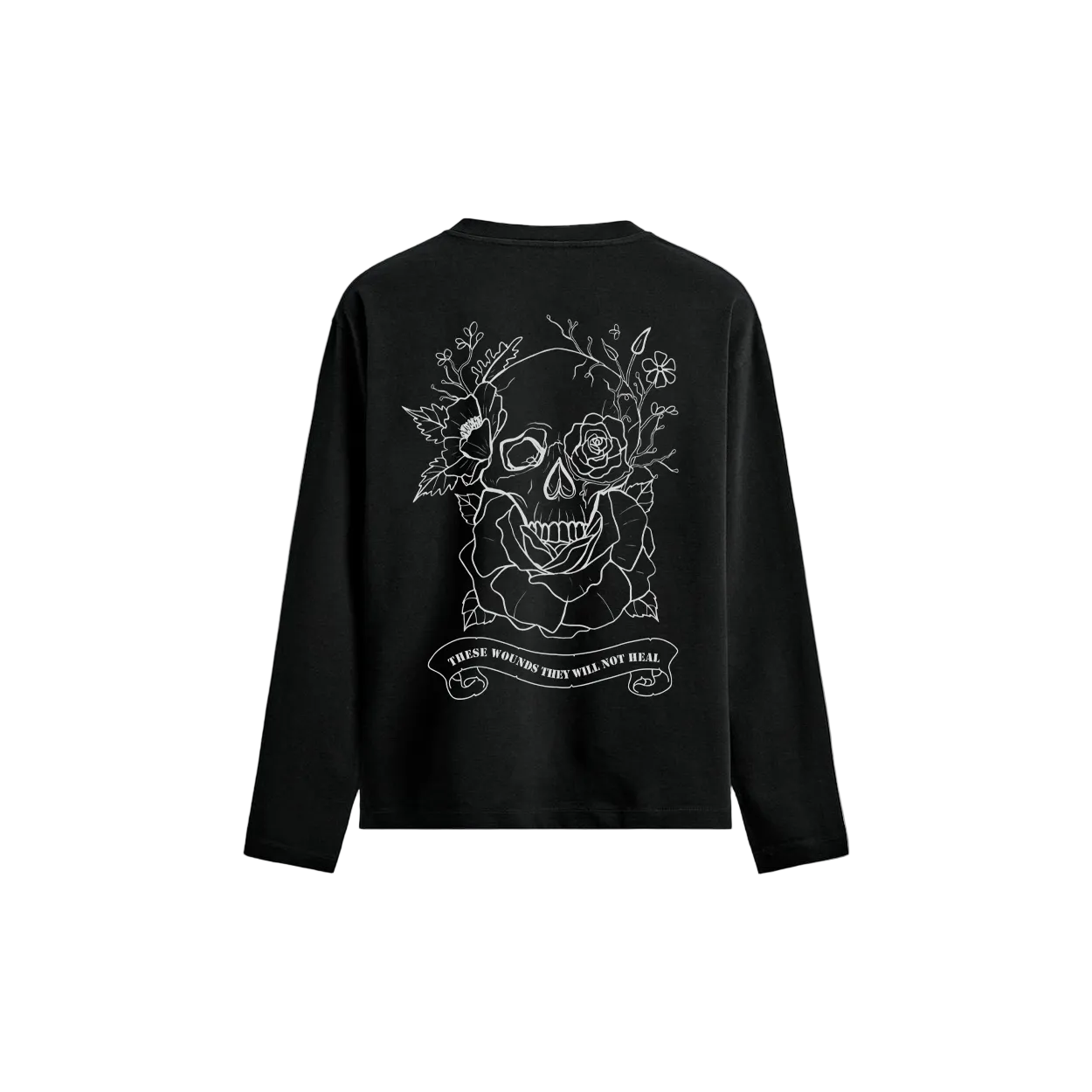Crawling Oversized Full Sleeves Tee - Black