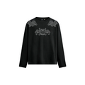 Crawling Oversized Full Sleeves Tee - Black