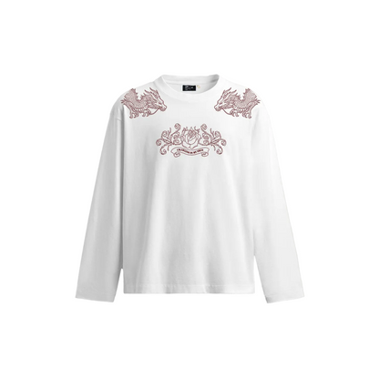 Crawling Oversized Full Sleeves Tee - White