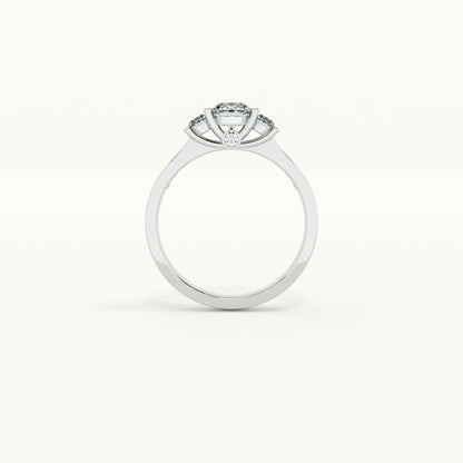 Scarlet 3 Stone Spark 925 Silver Ring