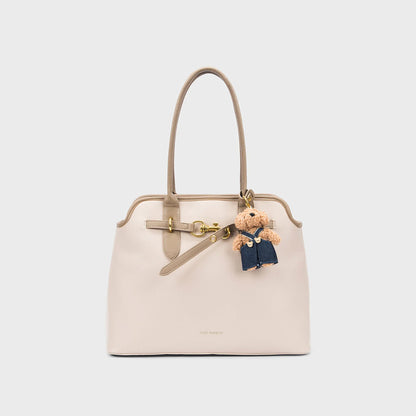 Avril Ivory Beige Tote Bag | Lino Perros at Broadway