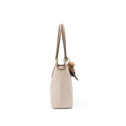 Avril Ivory Beige Tote Bag | Lino Perros at Broadway