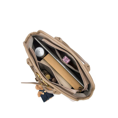Avril Ivory Beige Tote Bag | Lino Perros at Broadway