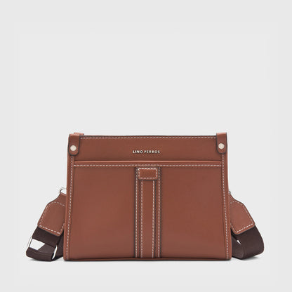 Monroe Verve Tan Sling Bag | Lino Perros at Broadway